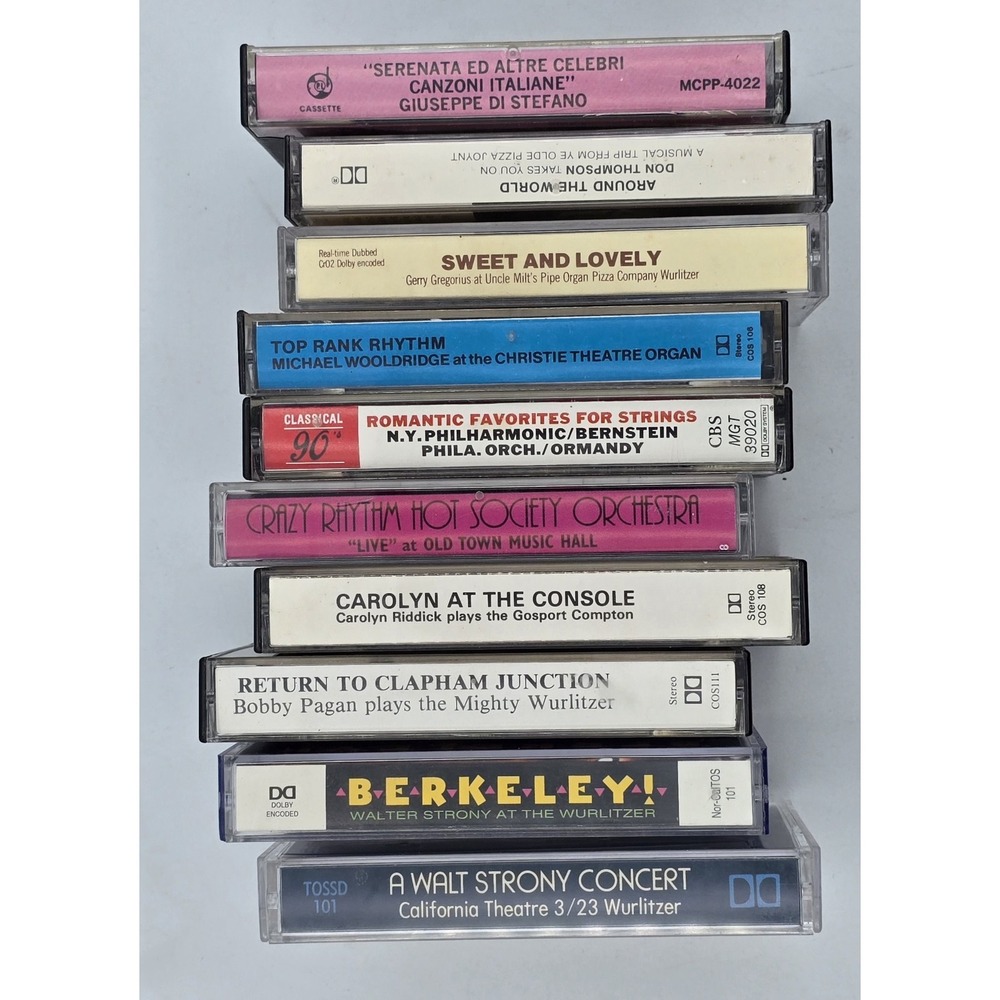 10 Lot Vintage Classical Orchestra Soundtracks Cassette Tapes - Wurlitzer